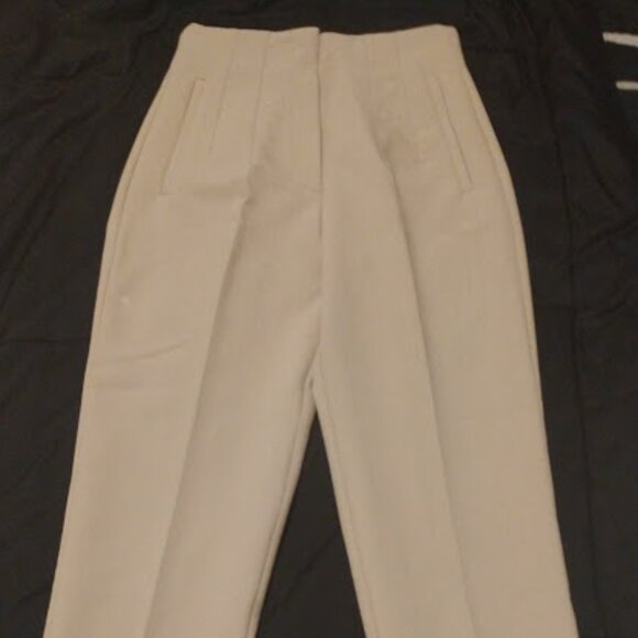 Zara Pants - ZARA Women's High-Waisted Beige Pants in Size S NWT